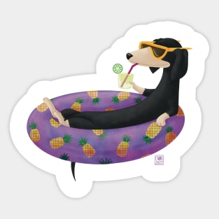 Chilling sausage dog Sticker